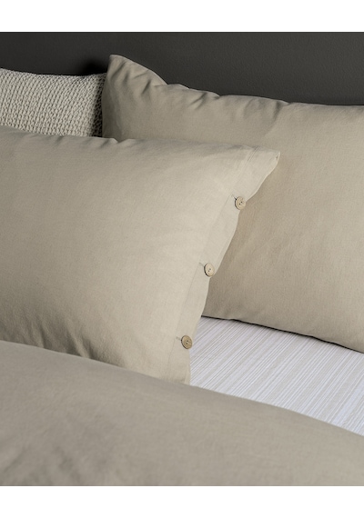Madame Coco Mer Tek Kişilik Yıkamalı Linen Nevresim Takımı - Bej Nt0000000111tek Kişilik-bej