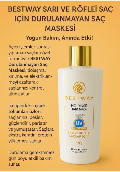 Bestway Sarı ve Röfleli Saçlar İçin Durulanmayan Saç Maskesi 500 ML
