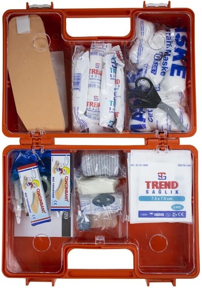 Ilk Yardım Seti Çantası Ecza Dolabı Yönetmeliğe Uygun Mega Set N11.74