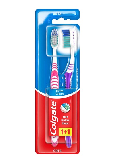 Colgate Extra Clean Diş Fırçası 1+1 Fırsat Paketi 4'li Avantaj Paketi - 4 Adet Tarı