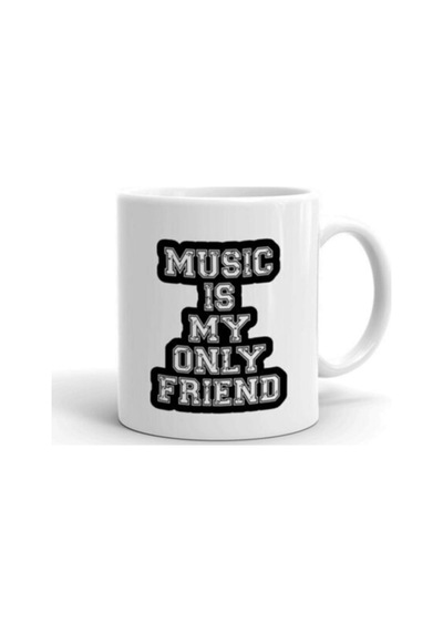 Beyaz Müzik Benim Tek Arkadaşım Baskılı Kupa