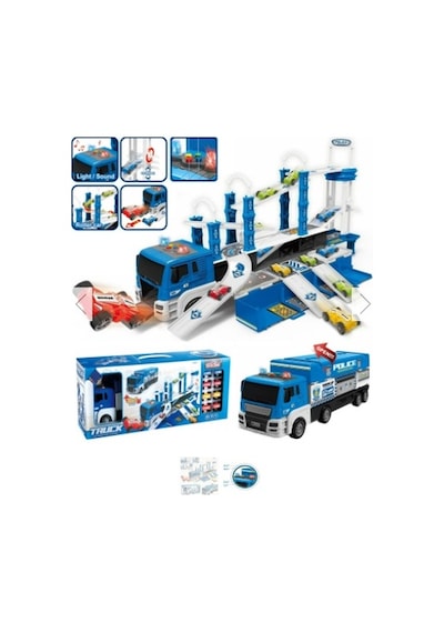 Ctoys 660-s17 Işıklı Müzikli Taşıyıcı Polis Tır Oyuncak