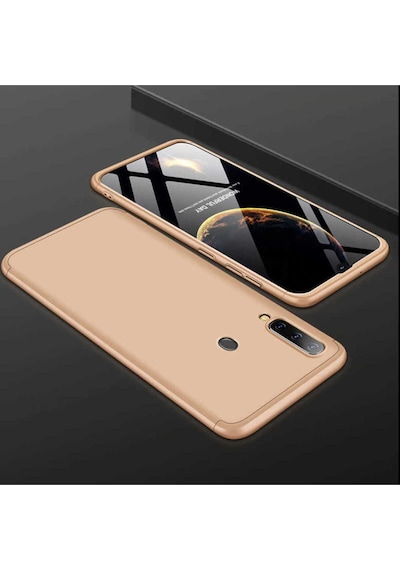 Samsung Uyumlu Galaxy A20s Kılıf Zore Ays Kapak Gold