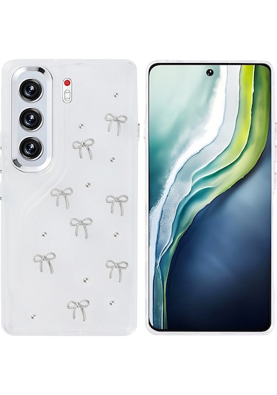 Teleplus Tecno Camon 40 Pro 5g Kılıf Kutup Desenli Simli Kapak