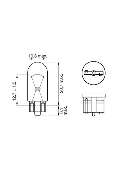 Bosch W5w T10 Dipsiz Ampul Pure Light 12v 5w 10 Adet