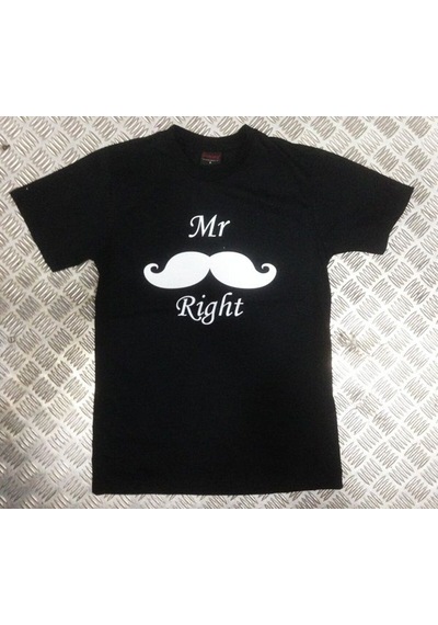 Stoned&Fame Mr Rıght Baskılı T-shirt SIYAH