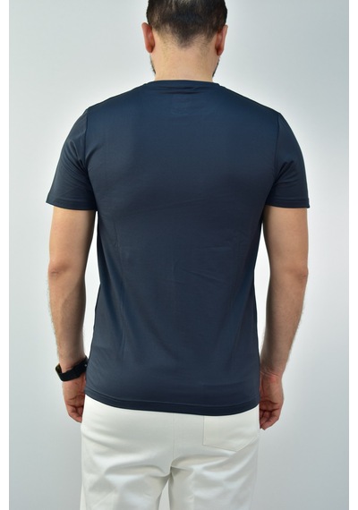 Escetic Erkek Koyu Gri Slim Fit T-Shirt-3287 Koyu Gri