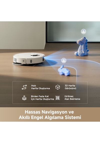 Dreame D30 Ultra 25.000Pa Emiş Gücü Robot Süpürge Beyaz