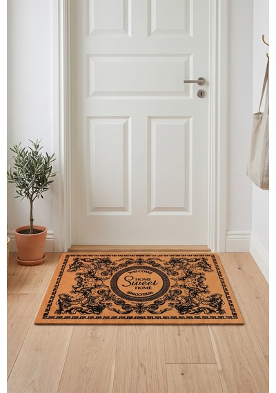 Villadia Home Textile Kapı Önü Paspası Kaymaz Taban Dekoratif Paspas Ev Giriş Antre İç Ve Dış Mekan Paspası 45x70 Cm 5ypycoco