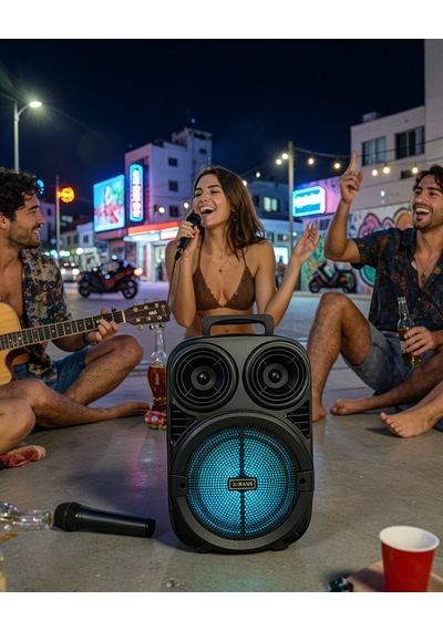 Taşınabilir Bluetooth Hoparlör Mikrofonlu Rgb Işıklı 6.5 İnç Uczzzbt612speaker-3
