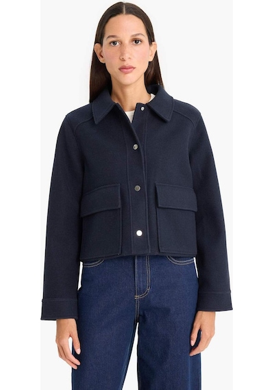 Defacto Regular Fit Polo Yaka Düğmeli Kaşe Mont E8628ax25aunv250 Lacivert Defacto Regular Fit Polo Yaka Düğmeli Kaşe Mont E8628ax25aunv250 Lacivert