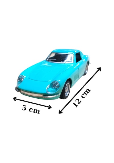 1966 Ferrari Mavi 275 Gtb 1/32 Ölçek Metal Diecast Çek Bırak Model Araba Çok Renkli