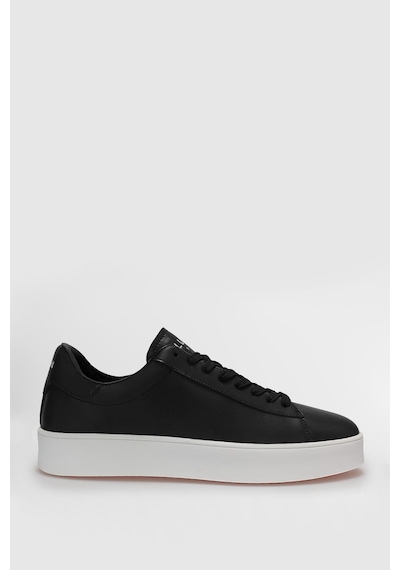 Lufian Erkek Anton Deri Sneaker Ayakkabı 112230224 Siyah Siyah