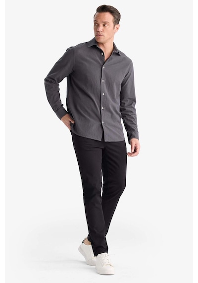 Defacto Slim Fit Dar Kesim Dar Paça Pantolon B2089ax25aubk81 Siyah