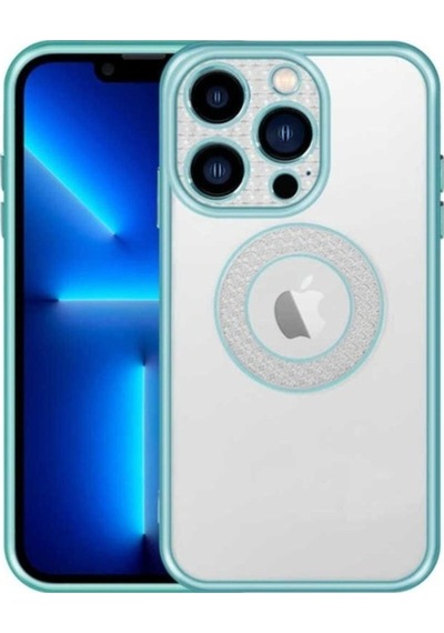 Apple Uyumlu iPhone 12 Pro Kılıf Kamera Korumalı Logo Gösteren Zore Esta Kapak Yeşil