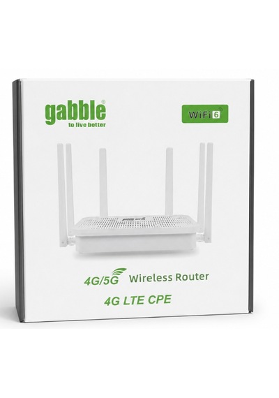 Gabble Gab-gb8404 6antenli 4g Kablosuz Yönlendirici Wifi 6+ 300 Mbps 4g Sim Kartlı