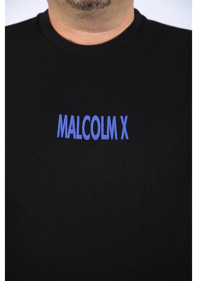 Moc Grande Mocgrande Büyük Beden Erkek Sweat Malcolmx 22735 Sıyah Siyah