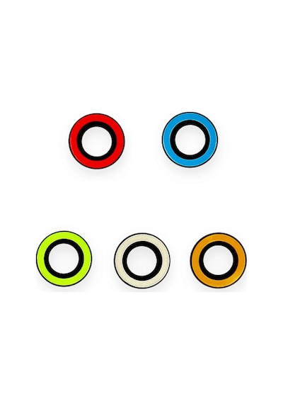 Apple İphone 12 Pro Max Neon Fosforlu Kamera Lens - Beyaz
