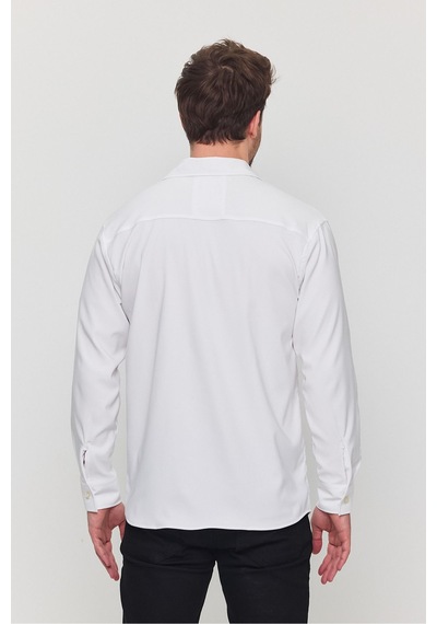Yxc Trend Maker Oversize Rahat Kesim Erkek Gömlek Beyaz