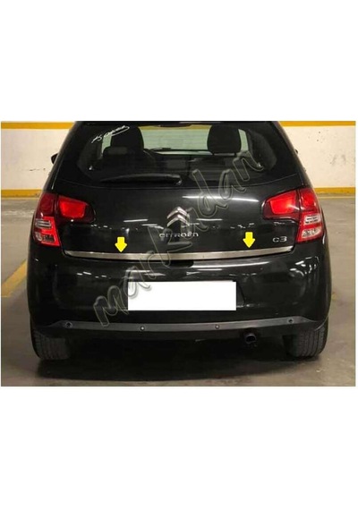 Citroen C3 Krom Bagaj Alt Çıta 2009-2016 Paslanmaz Çelik N11.2311