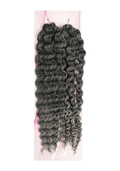Nice Bulk Afro Su Dalgası Saç - Siyah / Gri Ombreli