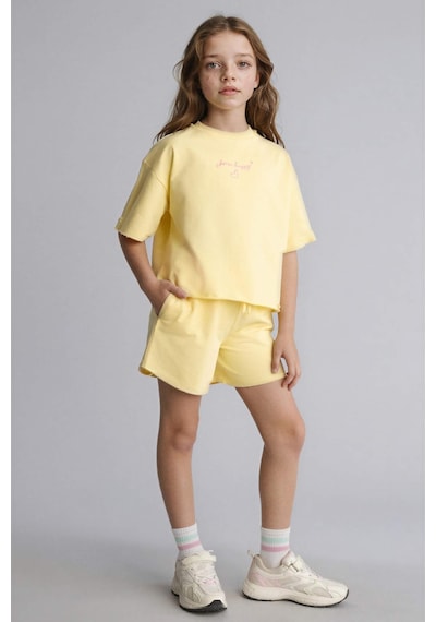 Defacto Sweatshirt Kumaşı 2li Takım Kız Çocuk H5745a826smyl127 Sarı-yl127