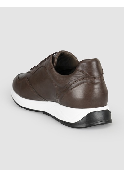 Cabani Kahverengi Hakiki Deri Erkek Casual Sneaker