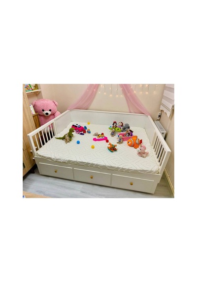 75 + 75 Yan Uzatma Beyaz Hemnes Divan Bariyer, Trabzan, Korkuluk Beyaz - 902051070