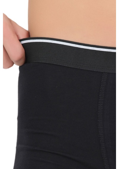 Andredimoda Erkek Pamuklu Likralı Boxer 5'li Premium Paket Çeyizlik Özel Dizayn Siyah Siyah
