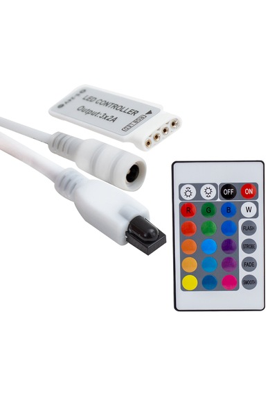 24 Tuş Kumandalı Rgb Led Kontrol Cihazı 5-12-24 Volt 3x2 Amper RF Kumandalı RGB