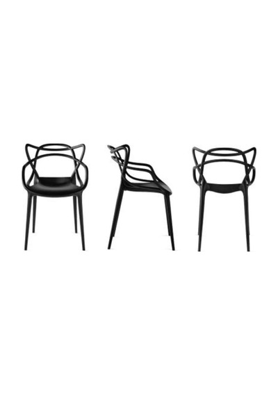 Masters Sandalye 4 Lü Set Ikonlara Saygı Duruşu, 2013 Red Dot Design Award Siyah