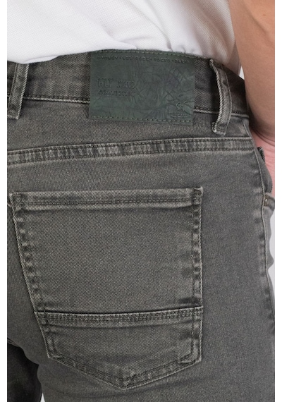 HLT Jeans Erkek Haki Slim Fit Likralı Denim Esnek Jeans Kot Şort 001