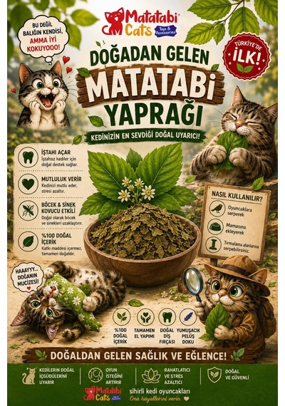 Happy Leaf %100 Doğal Matatabi Yaprağı 40 Ml Kedi Nanesi/catnip Değildir