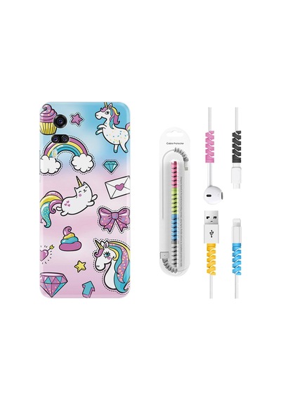 Vivo Y51 Kılıf Rasta Boyun Askılı Unicorn Mektup 1800