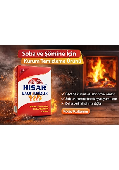 Hisar Elit Baca Temizleyici Soba Ve Şömine İçin Kurum Temizleme Ürünü