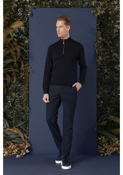 Efor Tr 861 Slim Fit Lacivert Klasik Triko Lacivert
