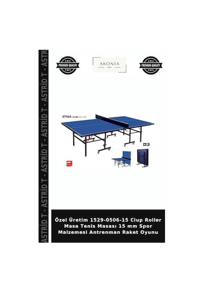 Özel Üretim 1529-0506-15 Clup Roller Masa Tenis Masası 15 Mm Spor Malzemesi Antrenman Raket Oyunu