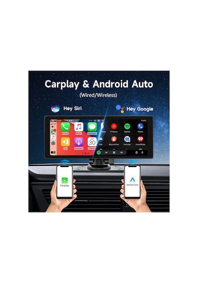 10.26 İnç Car Play İos Android Uyumlu 4k Ultra Hd Ön Arka Araç Kamerası Büyük Ekran Wifi Bluetooth