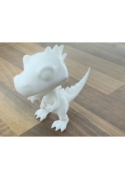 Minik Dinazor Oyuncak 10 Cm 2 Adet Beyaz Renk Doğal Pla Malzeme Balık