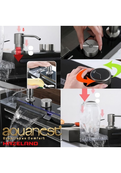 Hazeland Aquanest Premium 5 Tuşlu Akıllı Evye Antrasit