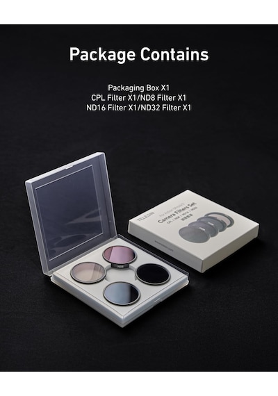 Telesın Djı Osmo Action 5 Pro/4/3, Xtra Edge/pro İçin Cpl Nd Filtresi