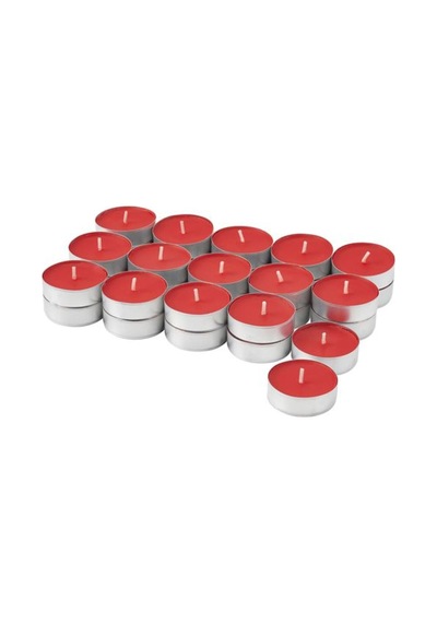Vınterfınt Kokulu Tealight Mum, Kırmızı, 30 Adet 3.5 Saat Kırmızı - 937691419 Kırmızı