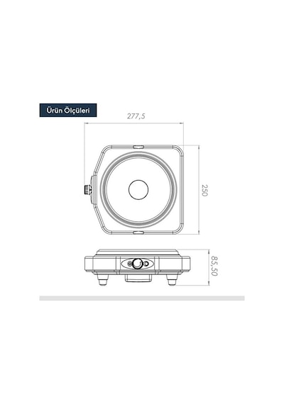 Uğur 1500W  Hotplate Tekli Elektrikli Set Üstü Ocak