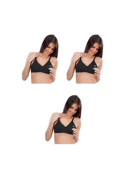 3'lü Paket Emzirme Sütyen Ekonomik Paket Pamuklu 001