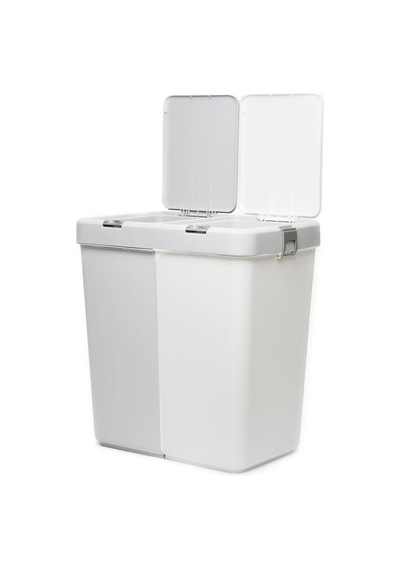Duo Laundry Çamaşır Sepeti - Gri / Beyaz - 80 Lt Çok Renkli