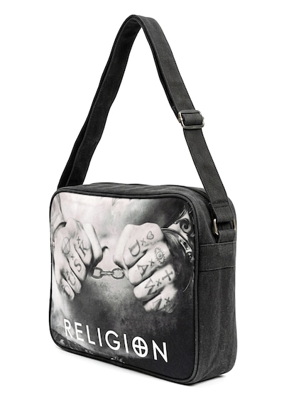 Religion Uk Kanvas Unisex Messenger Postacı Omuz Çantası Koyu Gri