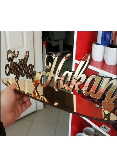 Lavinta54 Lavinta54 Kişiye Özel Dekoratif Altın Pleksi İsimlikler