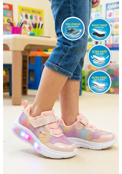 Marcokids Marco Kids 26y909 P Pudra Kız Çocuk Spor Ayakkabı