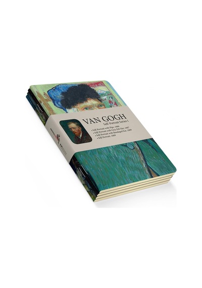 Van Gogh 4'lü Defter Seti 4, Self-portrait Series I, Çizgisiz, 64 Sayfa, 14x21cm