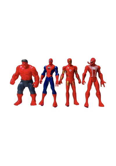 Avengers Işıklı Örümcek Adam Hulk Kaptan Amerika Batman İronman Venom 8'li Kahramanlar Oyun Seti